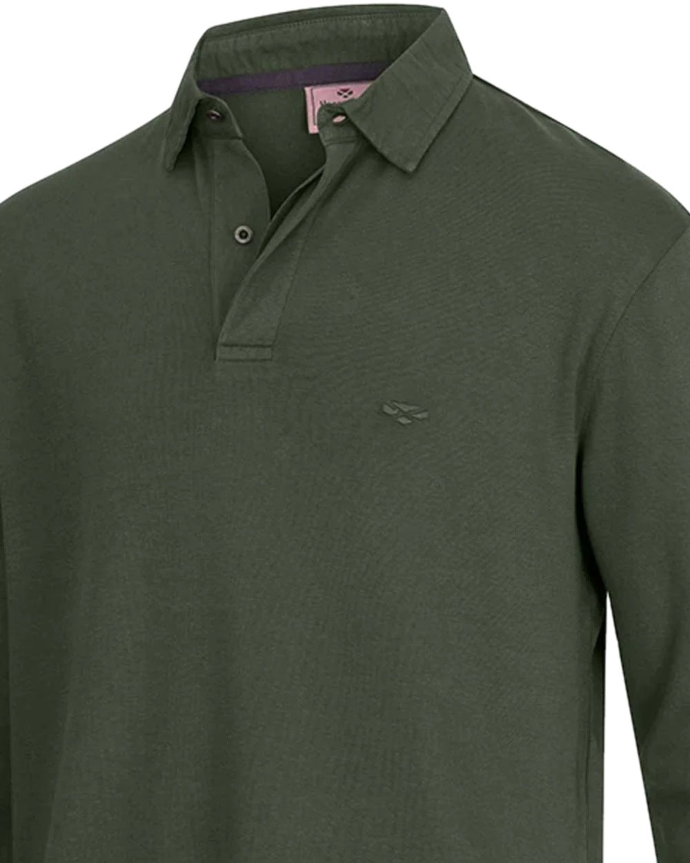 Green Coloured Hoggs of Fife Heriot Long Sleeve Rugby Shirt on white background