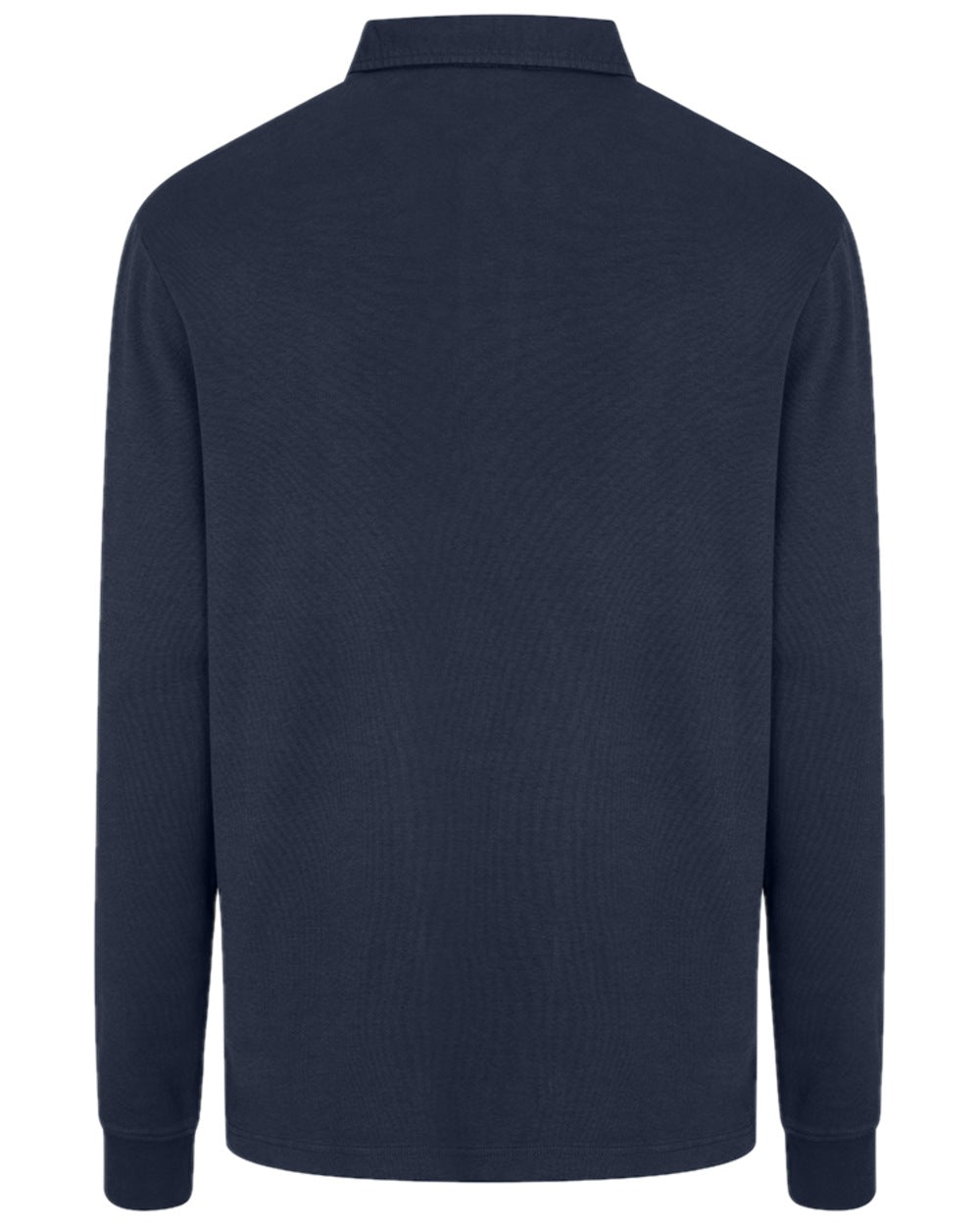 Navy Coloured Hoggs of Fife Heriot Long Sleeve Rugby Shirt on white background