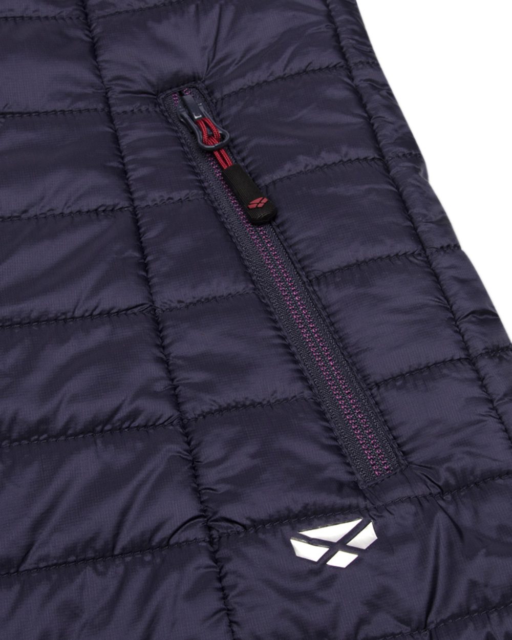 Navy Merlot Coloured Hoggs of Fife Kingston Ladies Rip-Stop Gilet on white background