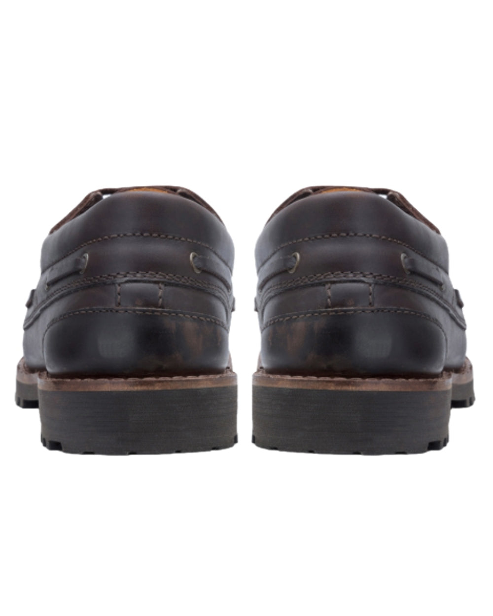 Chestnut Coloured Hoggs of Fife Kintyre Rugged Moccasin Boat Shoes on white background