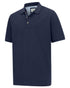 Navy Coloured Hoggs of Fife Mens Newton Pique Polo Shirt on white background