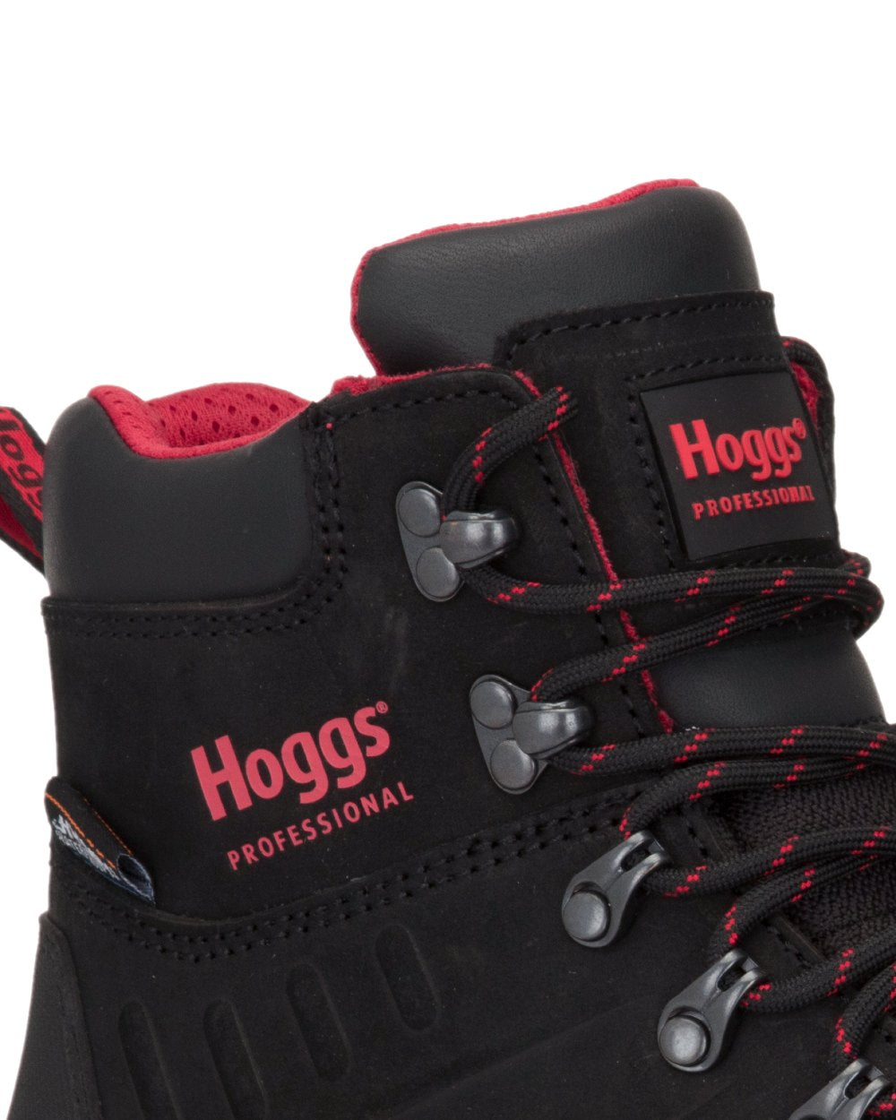 Black Nubuck Coloured Hoggs of Fife Poseidon S3 Safety Lace-Up Boots on white background