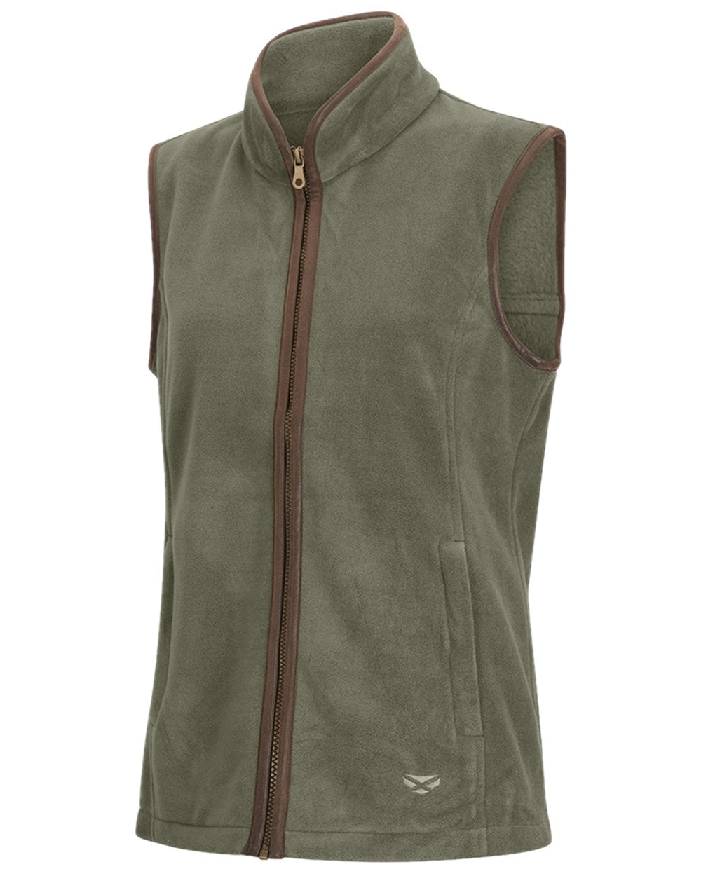 Lovat Coloured Hoggs of Fife Stenton Ladies Fleece Gilet on white background