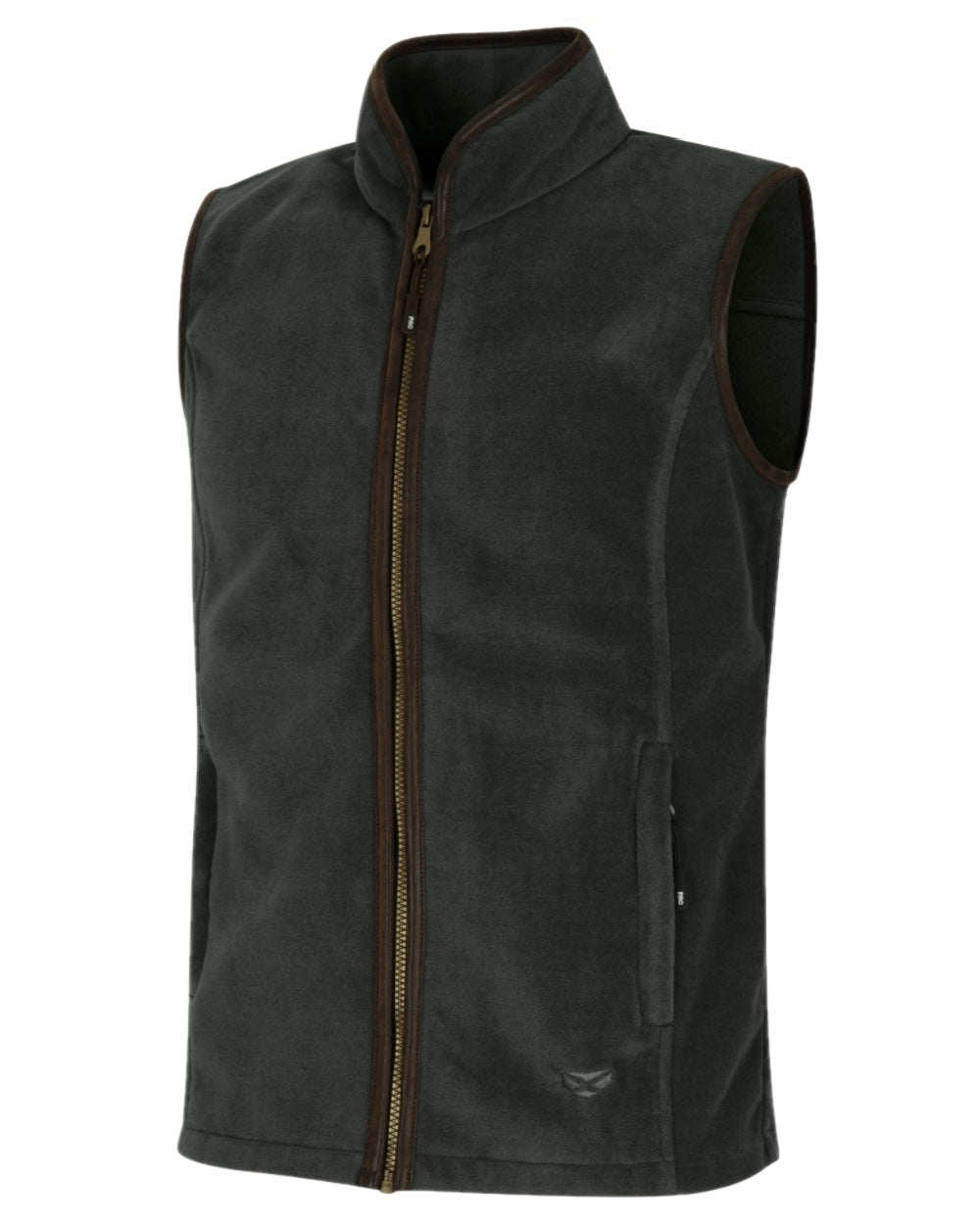 Pine Green Coloured Hoggs of Fife Stenton Ladies Fleece Gilet on white background