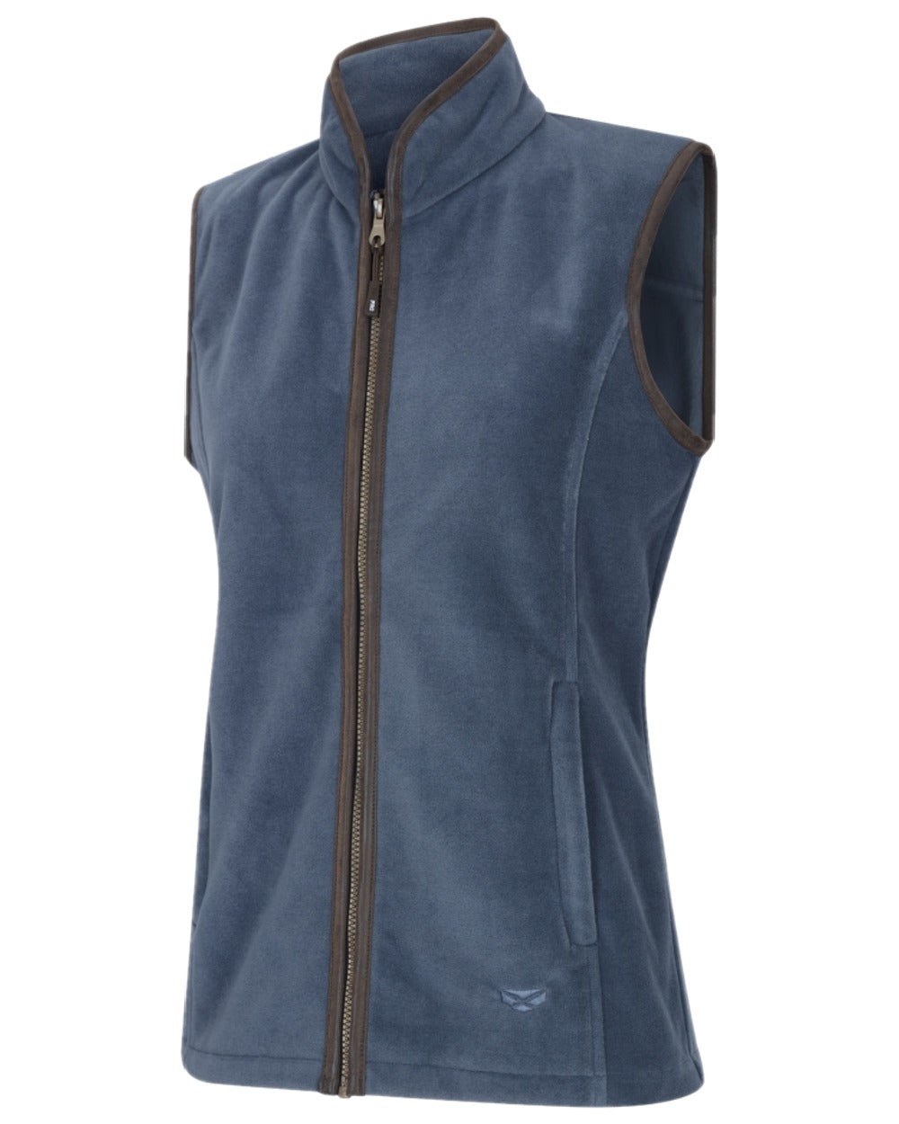 Slate Grey Coloured Hoggs of Fife Stenton Ladies Fleece Gilet on white background