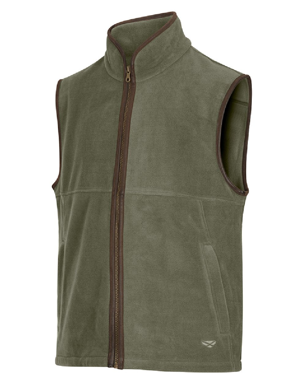 Lovat coloured Hoggs of Fife Stenton Technical Fleece Gilet on white background