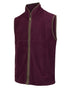 Merlot coloured Hoggs of Fife Stenton Technical Fleece Gilet on white background
