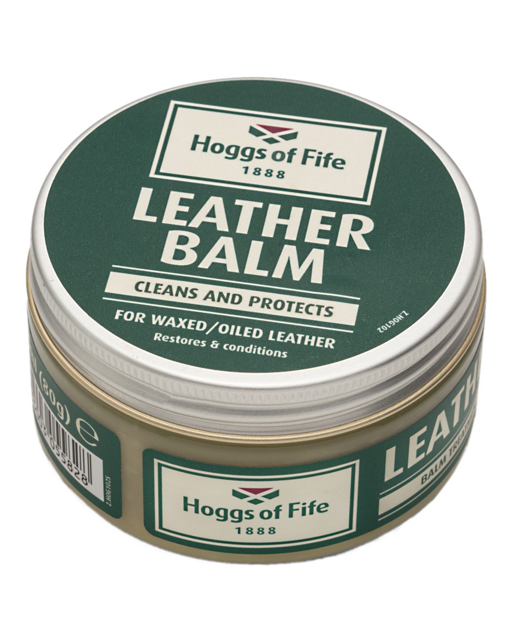 Neutral Coloured Hoggs of Fife Wax Leather Balm on white background