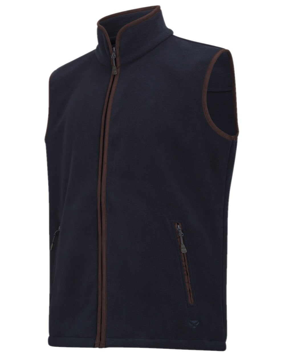Navy Coloured Hoggs of Fife Woodhall Fleece Gilet on white background