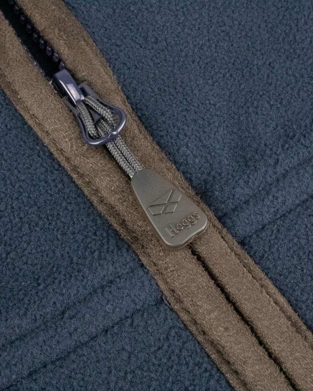 Navy Coloured Hoggs of Fife Woodhall Fleece Gilet on white background