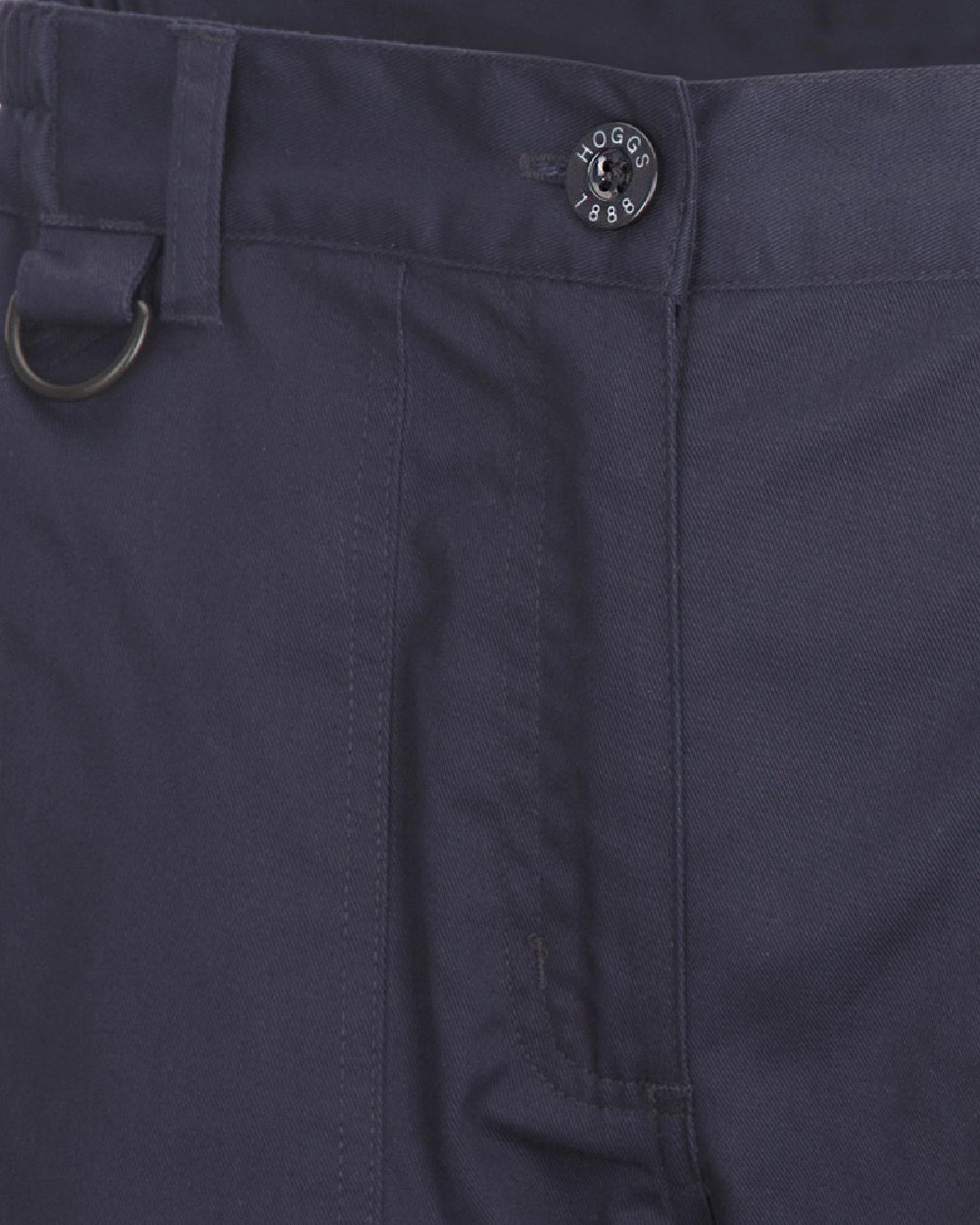 Navy Coloured Hoggs of Fife WorkHogg Ladies Stretch Trousers on white background
