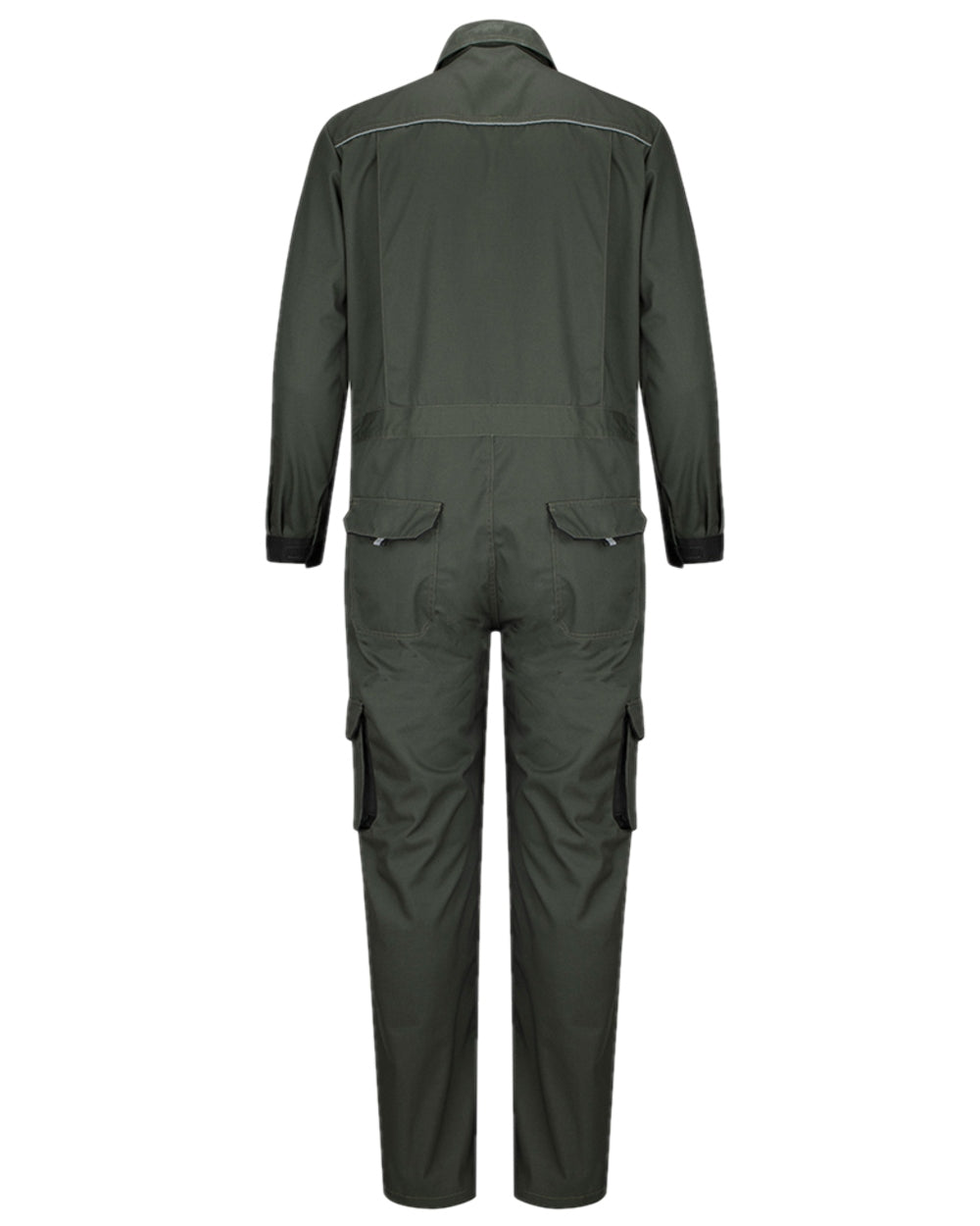 Spruce Black Coloured Hoggs of Fife Workhogg Zipped Cotton Coverall on white background