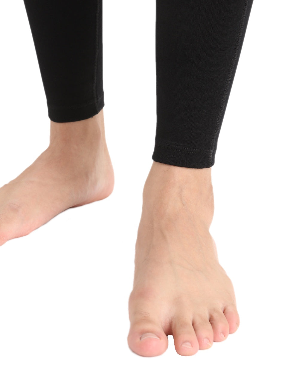 Black Coloured Icebreaker Mens Merino 260 Tech Thermal Leggings on white background