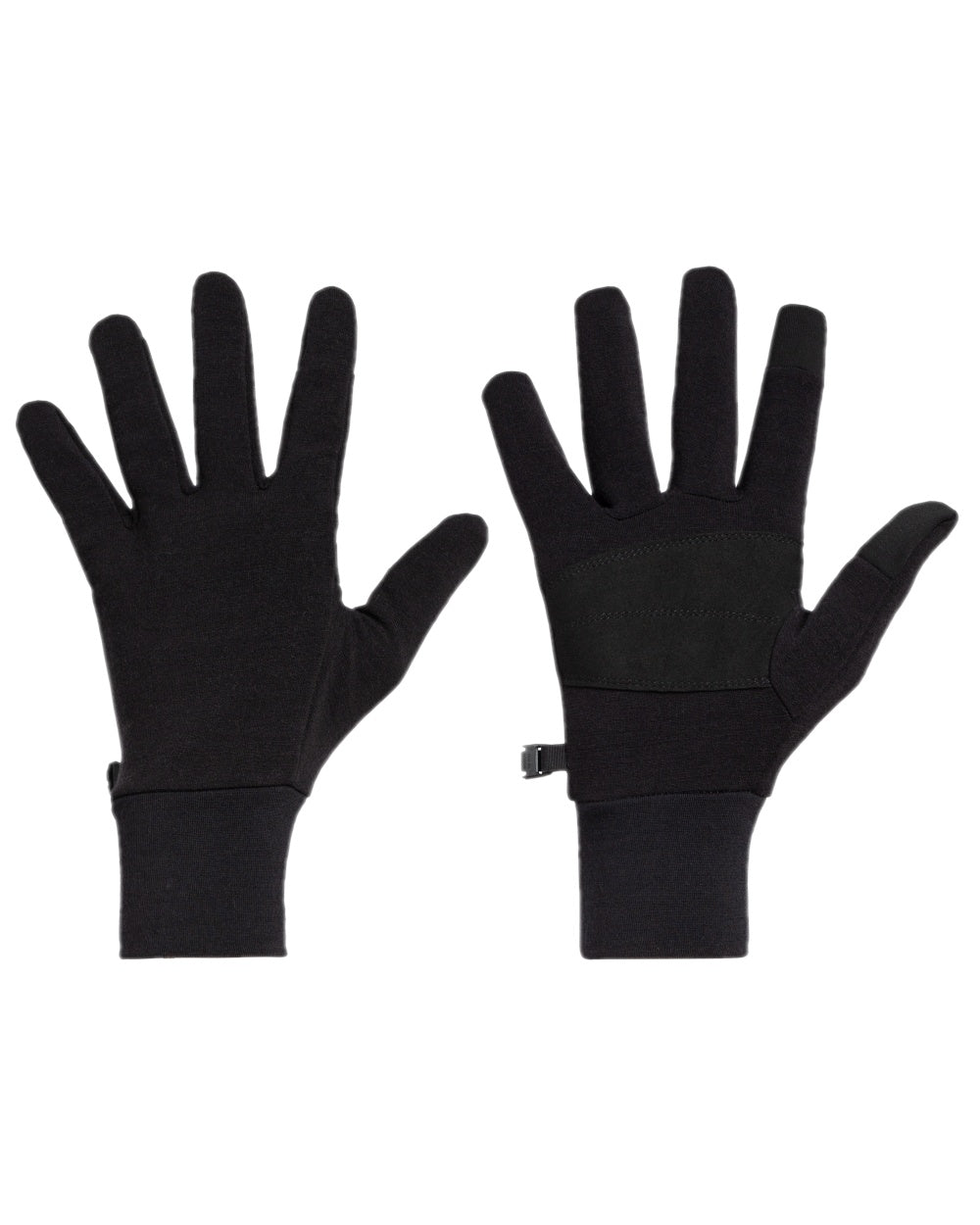 Black Coloured Icebreaker Unisex Merino Blend 360 Sierra Gloves on white background