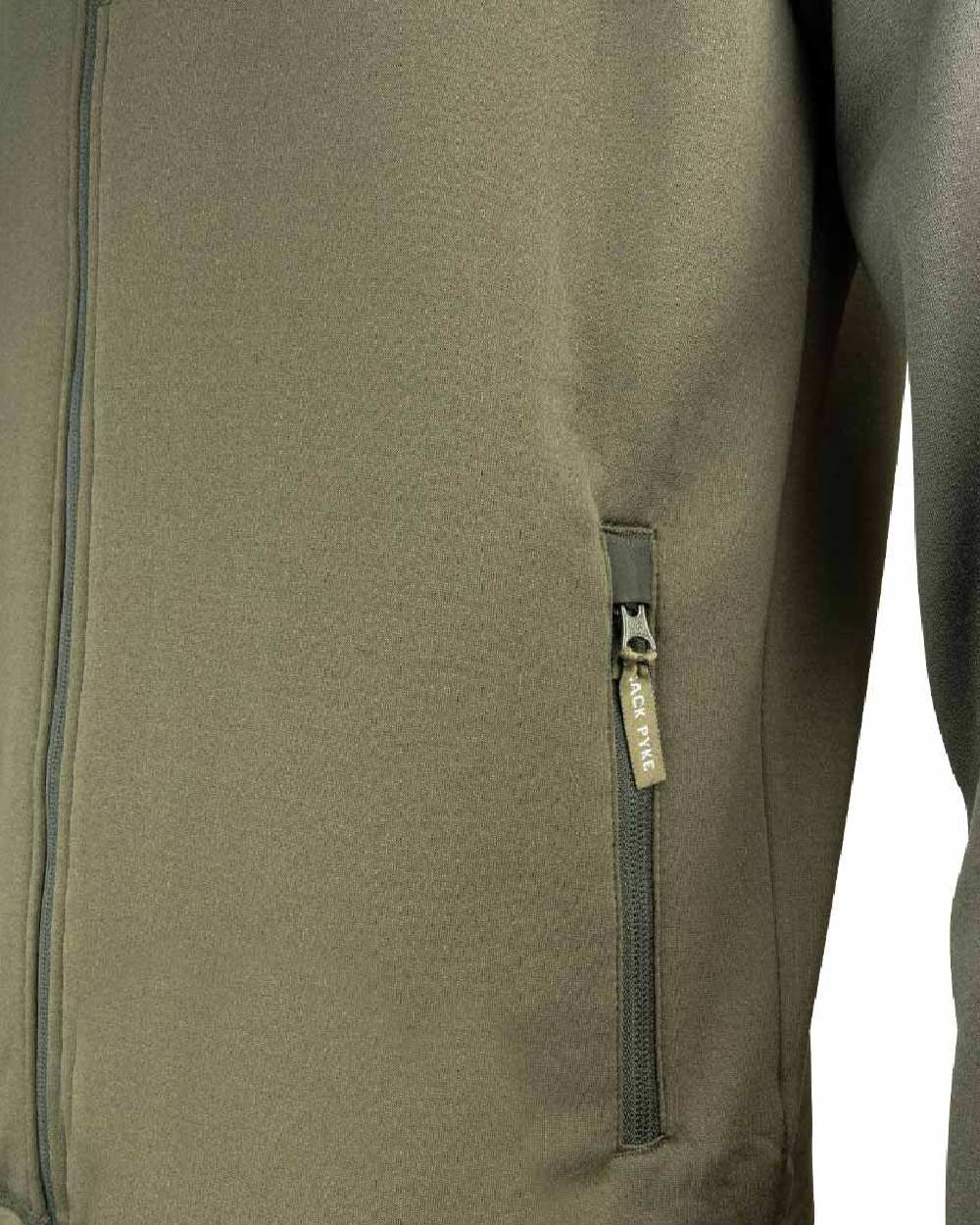 Green coloured Jack Pyke Ashcombe Technical Fleece on White background