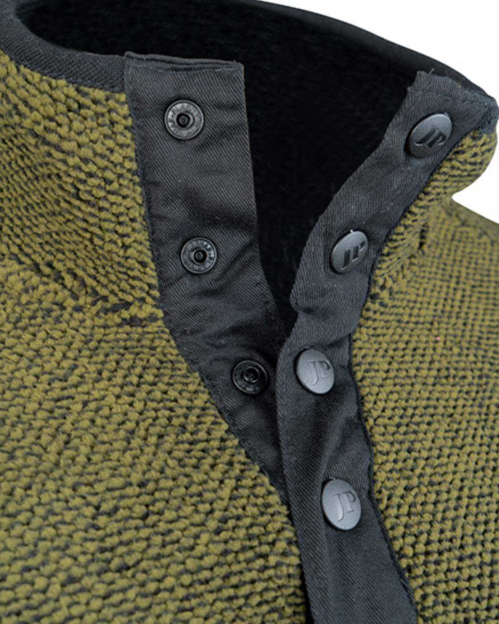 Green coloured Jack Pyke Ashdown Fleece Top on white background