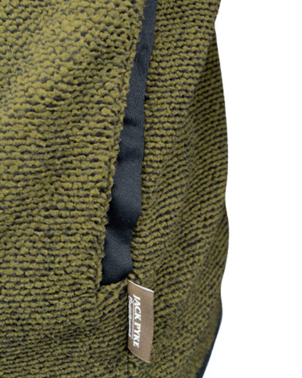 Green coloured Jack Pyke Ashdown Fleece Top on white background