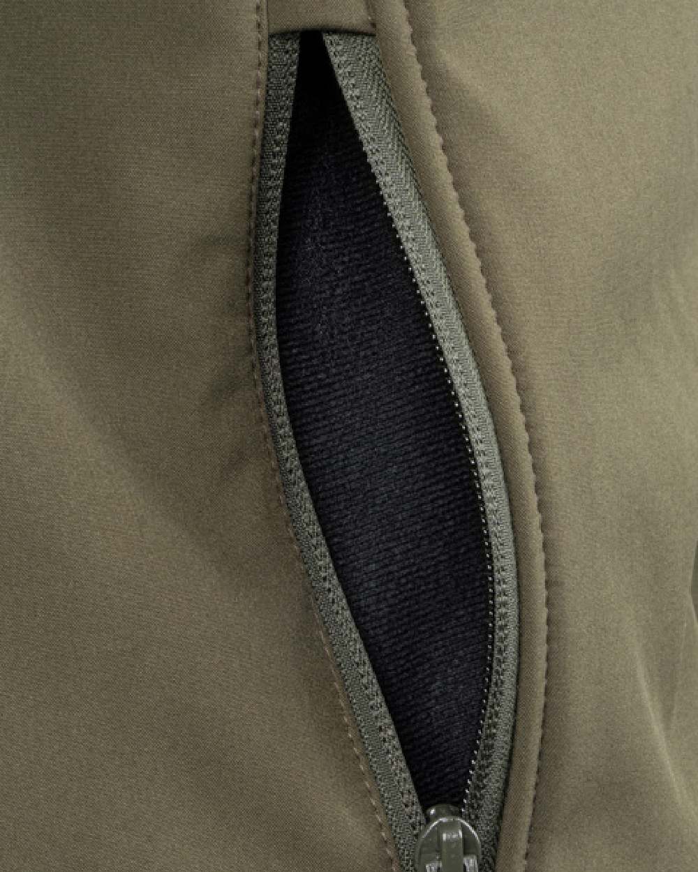 Green coloured Jack Pyke County Softshell Jacket on white background