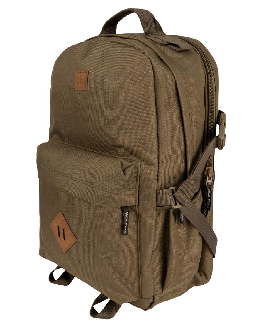 Olive Brown coloured Jack Pyke Harrier Rucksack on white background