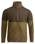 Dark Mustard Coloured Jack Pyke Mens Bleasdale Half Zip Fleece Top on white background