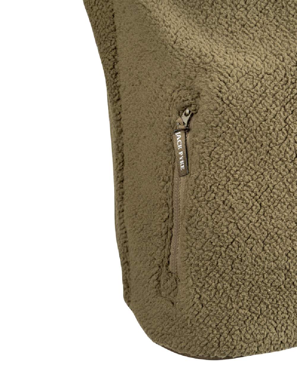 Green coloured Jack Pyke Shires Fleece Jacket on white background