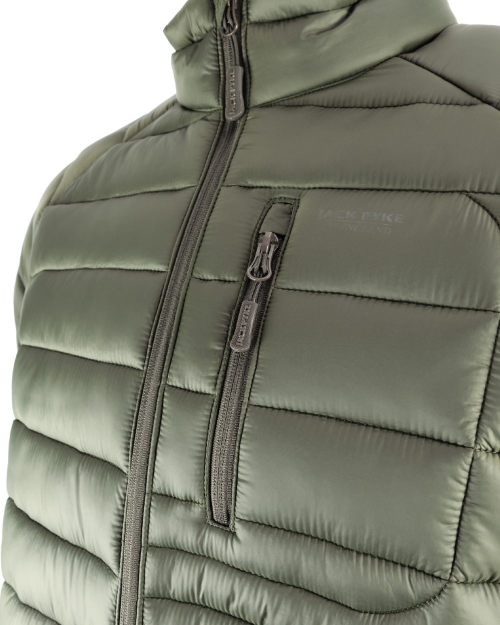 Green coloured Jack Pyke Weardale Quilted Jacket on white background