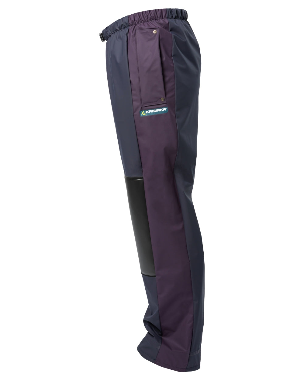 Navy coloured Kaiwaka Agtex Lady Of The Land Overtrousers on white background