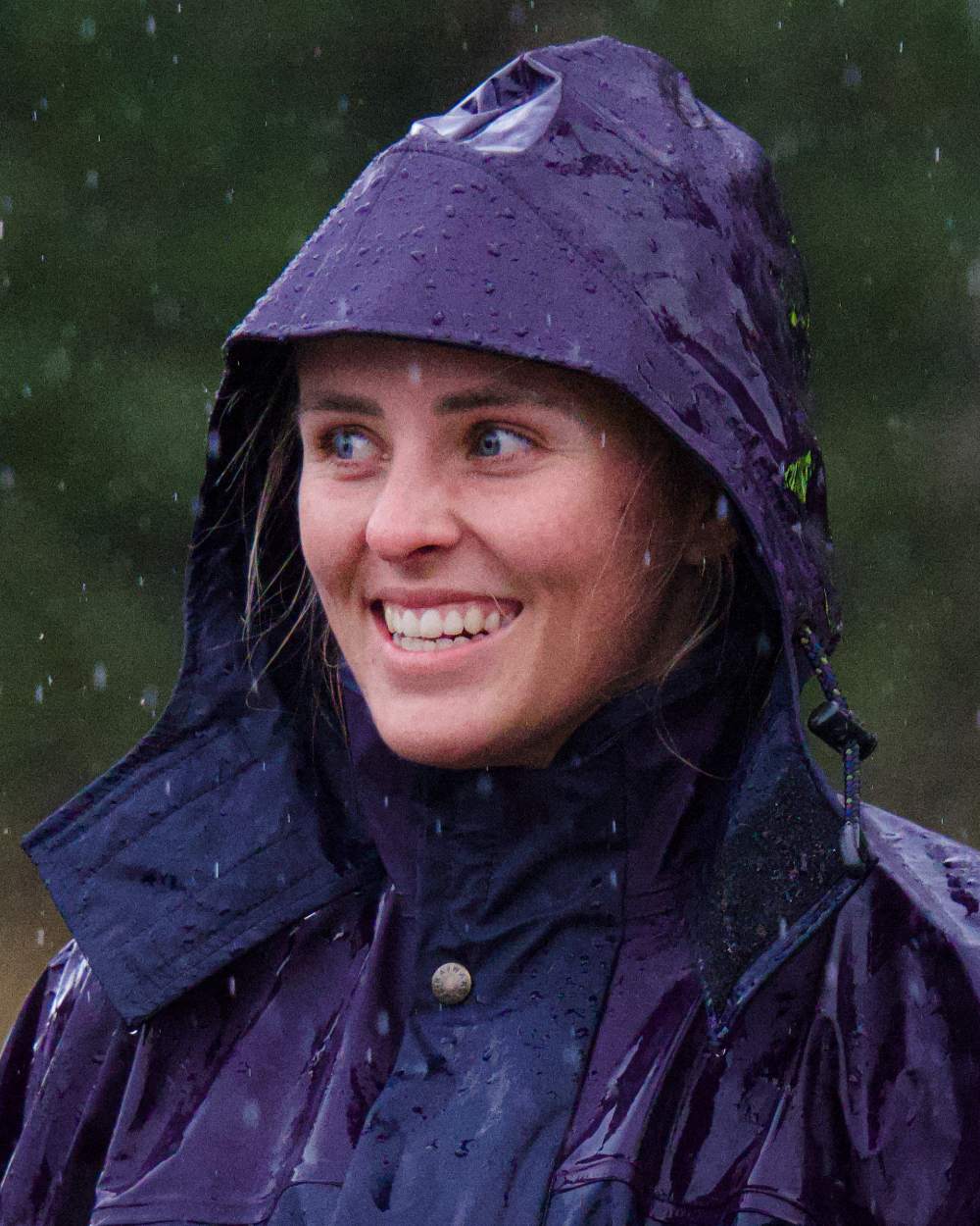 Navy coloured Kaiwaka Agtex Lady of the Land Parka on outdoor background