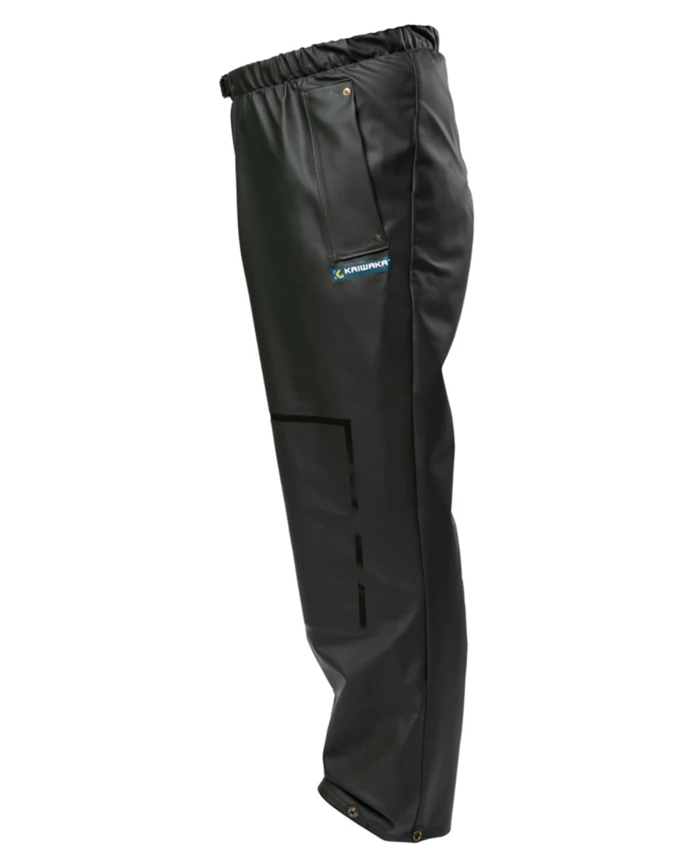 Green coloured Kaiwaka Mens Dairytex Overtrousers on white background