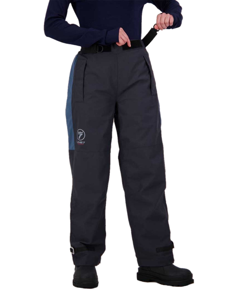 Stormy Weather Ebony Coloured Line 7 Womens Storm Armour10 Waterproof 2 Layer Overtrouser on white background