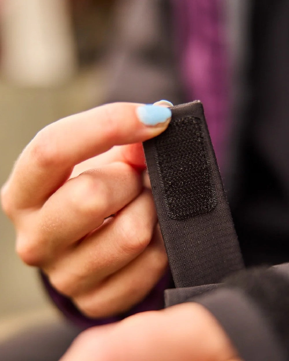 Blackberry Black Colour Line 7 Womens Territory Storm Pro20 Waterproof Jacket on blurry background