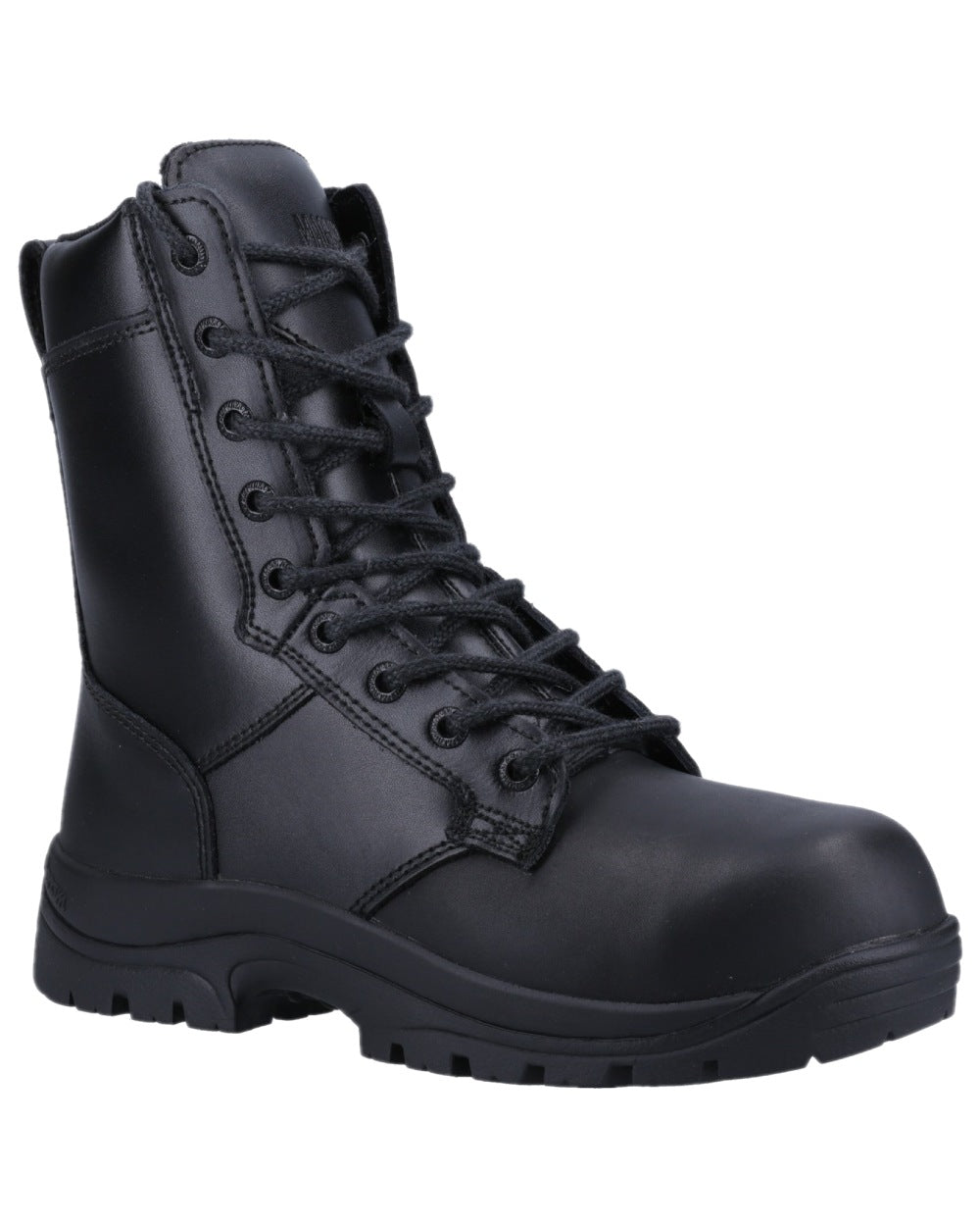 Black Coloured Magnum Elite Shield Met CT CP Waterproof Uniform Safety Boots on white background