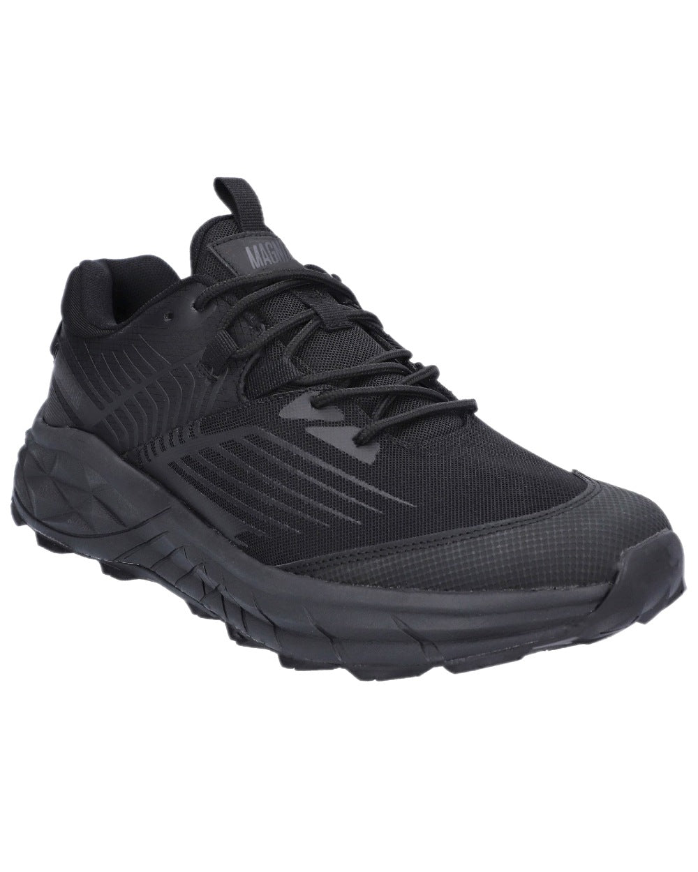Black Coloured Magnum Mens Geo Storm 3.0 Trainers Shoes on white background