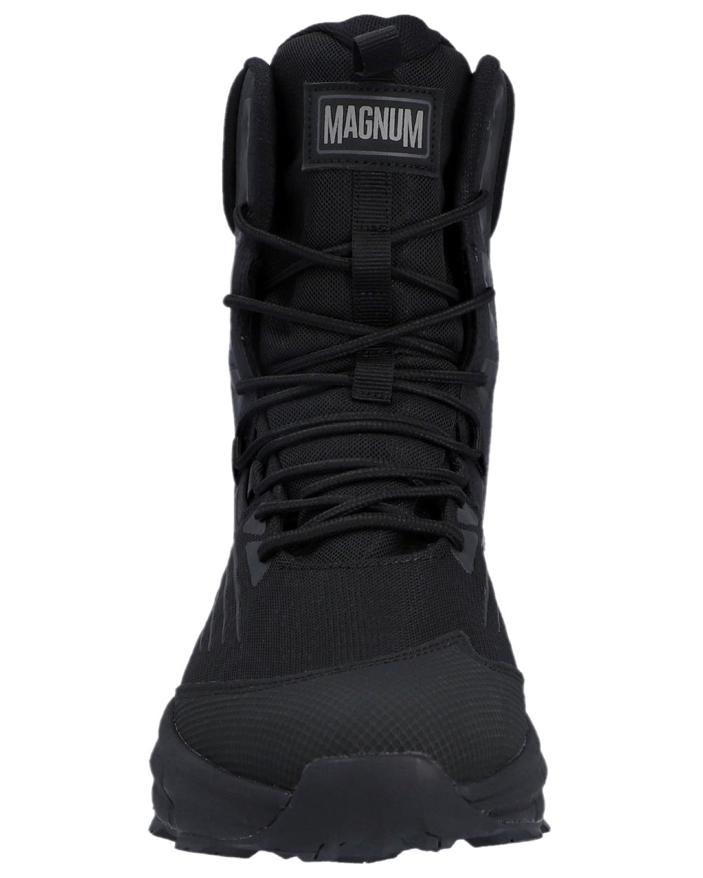 Black Coloured Magnum Mens Geo Storm 8.0 Waterproof Boots on white background