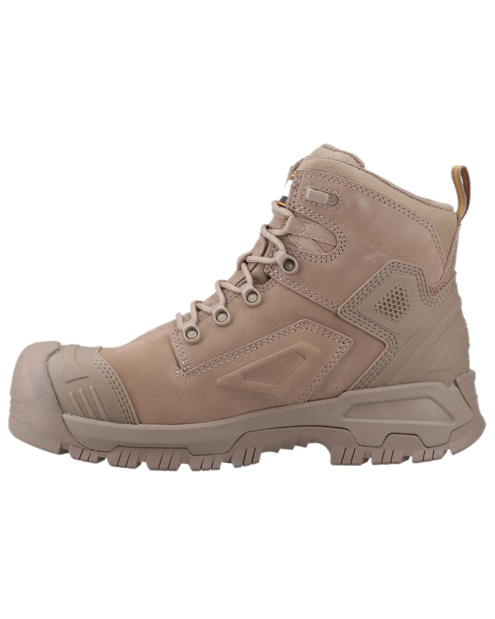 Nubuck Stone Coloured Magnum Mens Highway 6.0 Safety Boots on white background