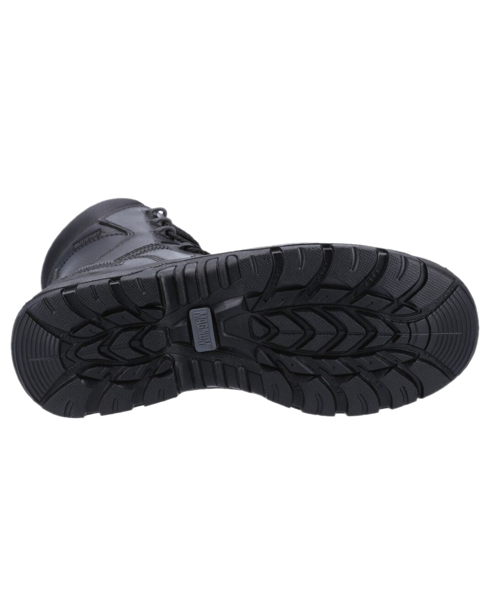 Black Coloured Magnum Mens Rigmaster 8.0 Side-Zip CT CP WP Uniform Safety Boots on white background