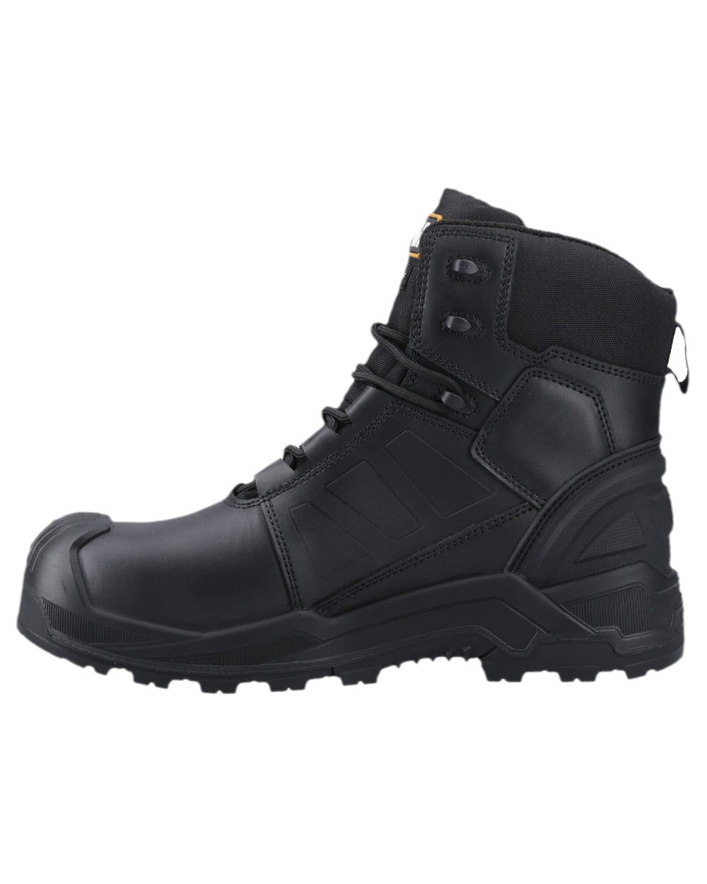 Black Coloured Magnum Mens Storm Force 6.0 Waterproof Safety Boots on white background