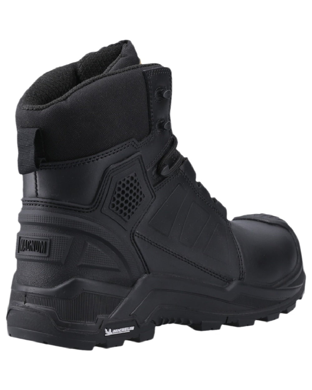 Black Coloured Magnum Mens Storm Force 6.0 Waterproof Safety Boots on white background