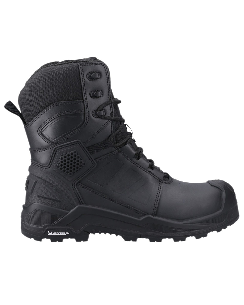 Black Coloured Magnum Mens Storm Force 8.0 Waterproof Safety Boots on white background
