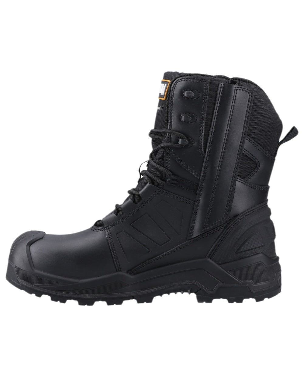 Black Coloured Magnum Mens Storm Force 8.0 Waterproof Safety Boots on white background