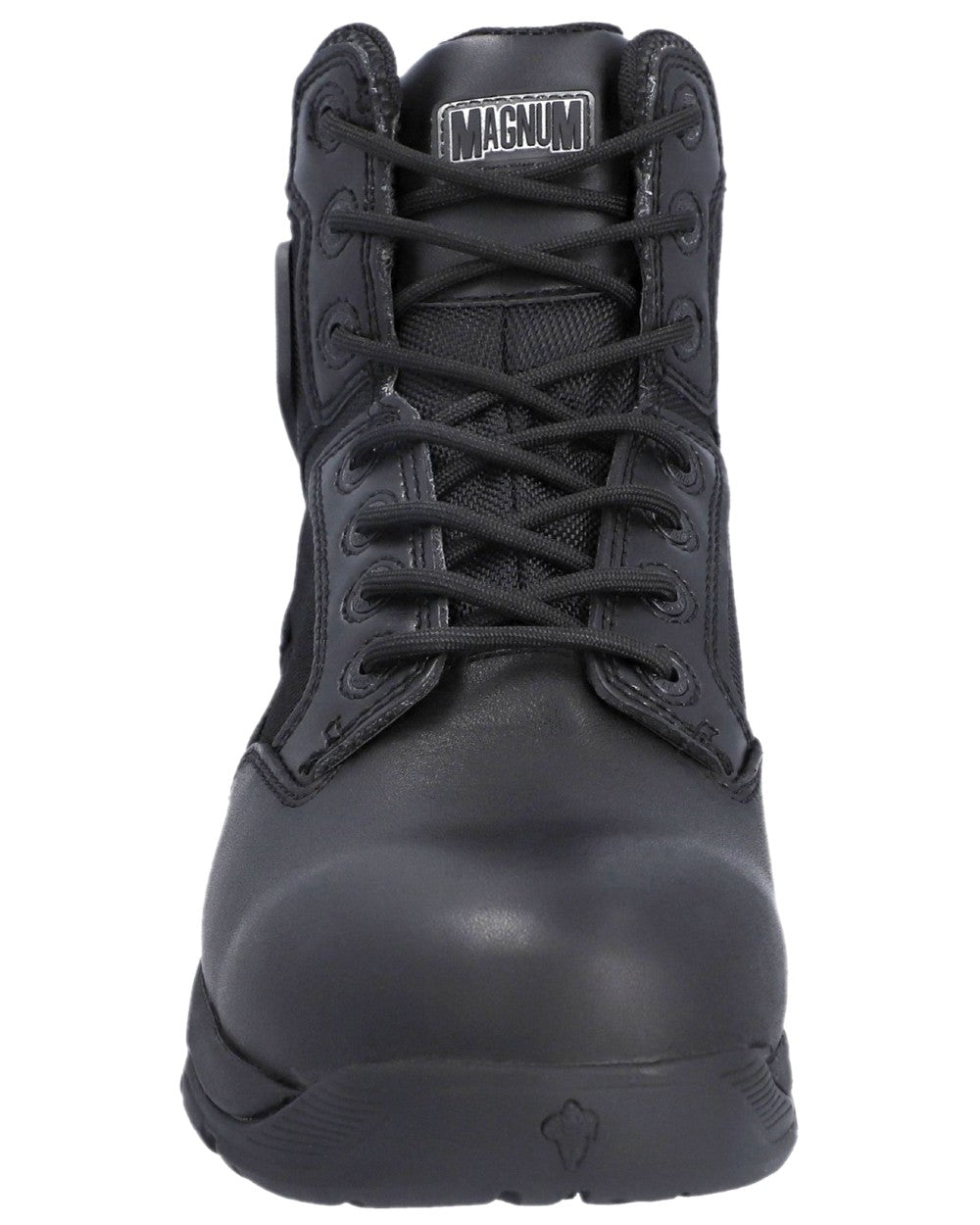Black Coloured Magnum Mens Strike Force 6.0 Waterproof Uniform Boots on white background