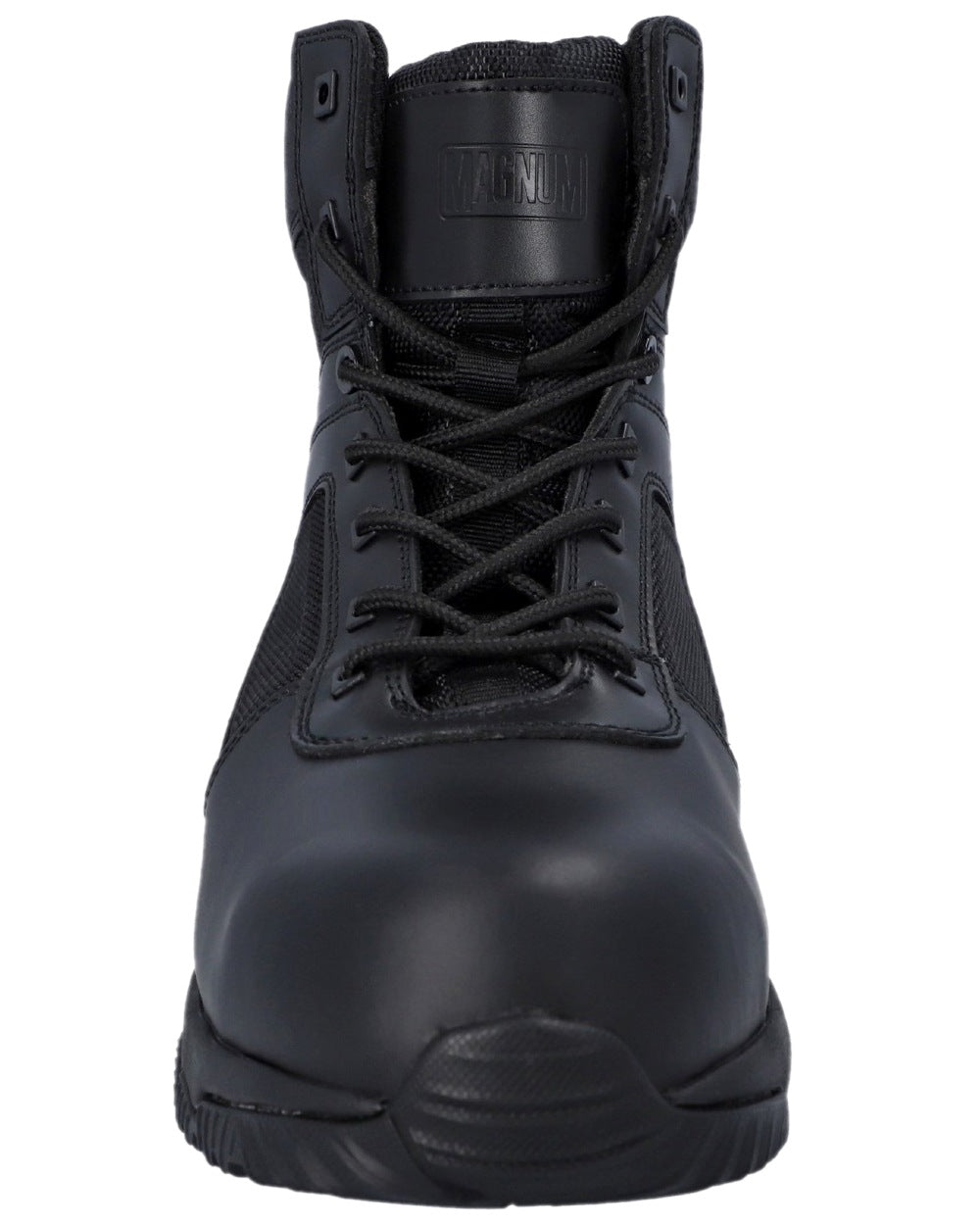 Black Coloured Magnum Mens Vanguard 6.0 CT CP Safety Boots on white background
