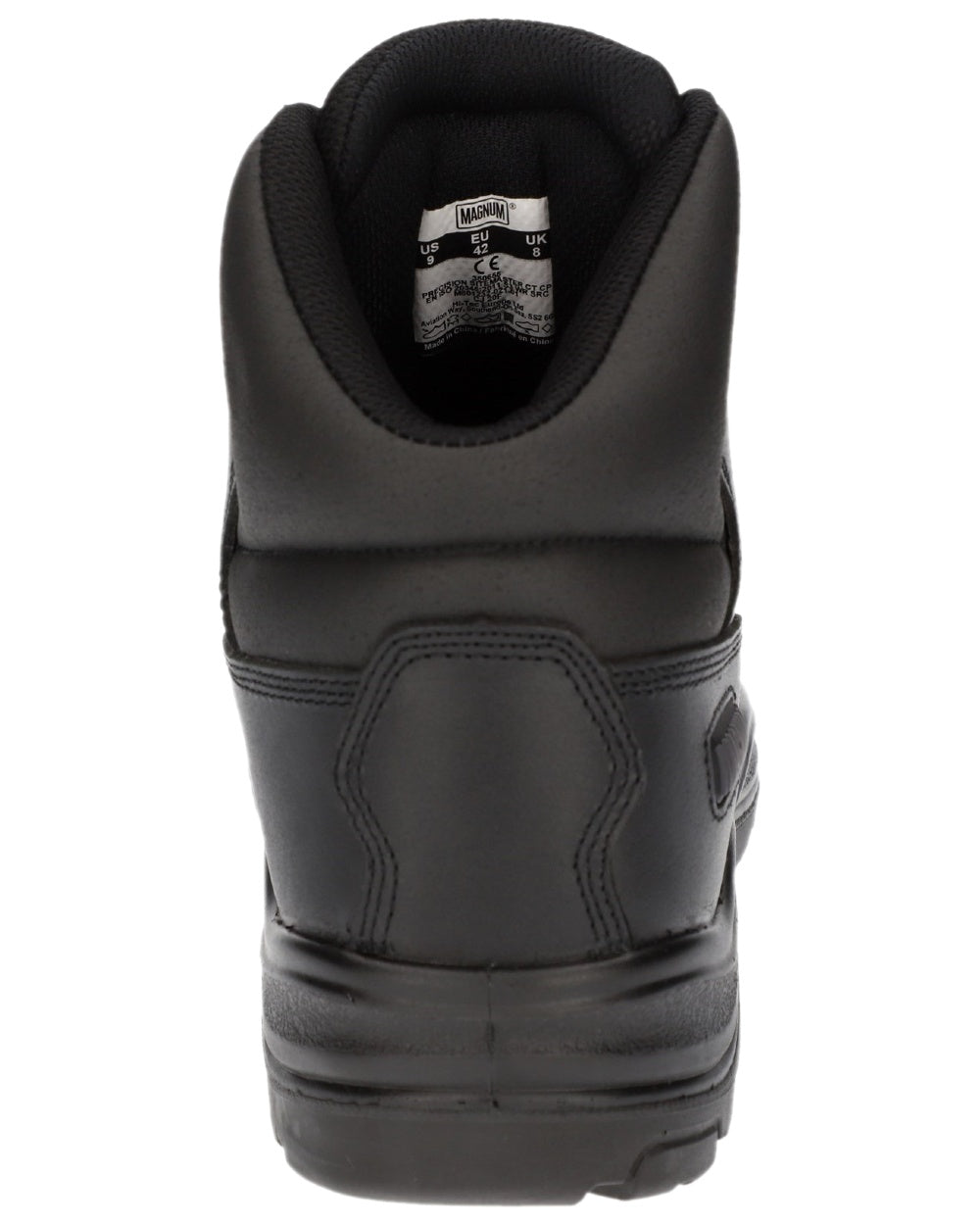 Black Coloured Magnum Precision Sitemaster CT CP Uniform Safety Boots on white background