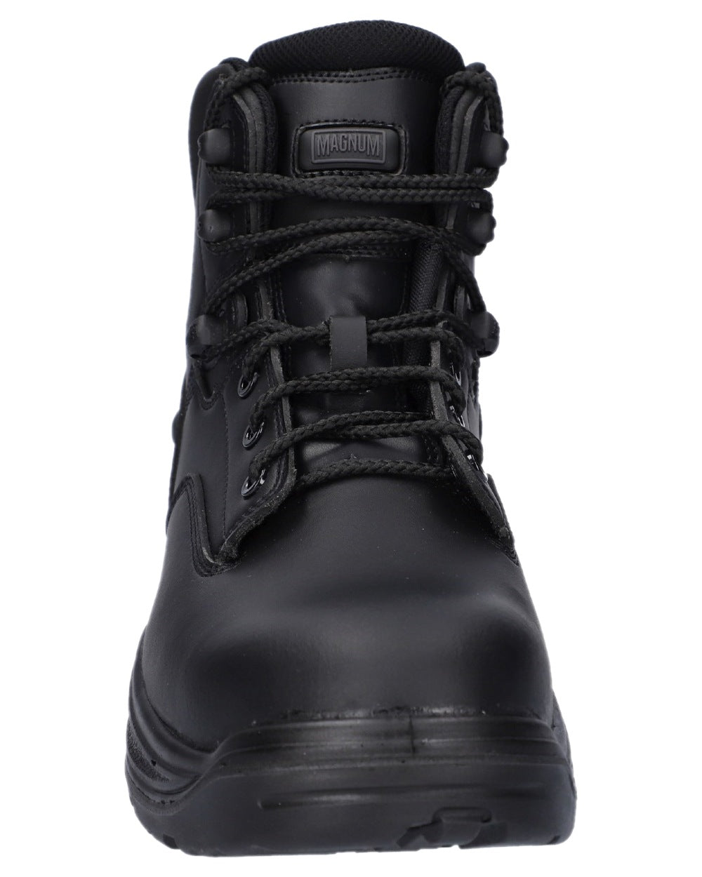 Black Coloured Magnum Precision Sitemaster CT CP Vegan Uniform Safety Boots on white background