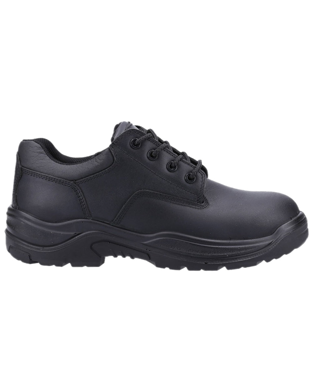 Black Coloured Magnum Precision Sitemaster Low CT CP Uniform Safety Shoes on white background
