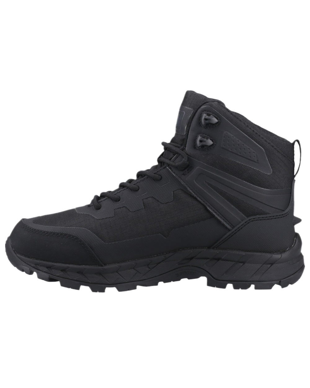 Black Coloured Magnum Ultima Pro 6.0 Waterproof Uniform Boots on white background
