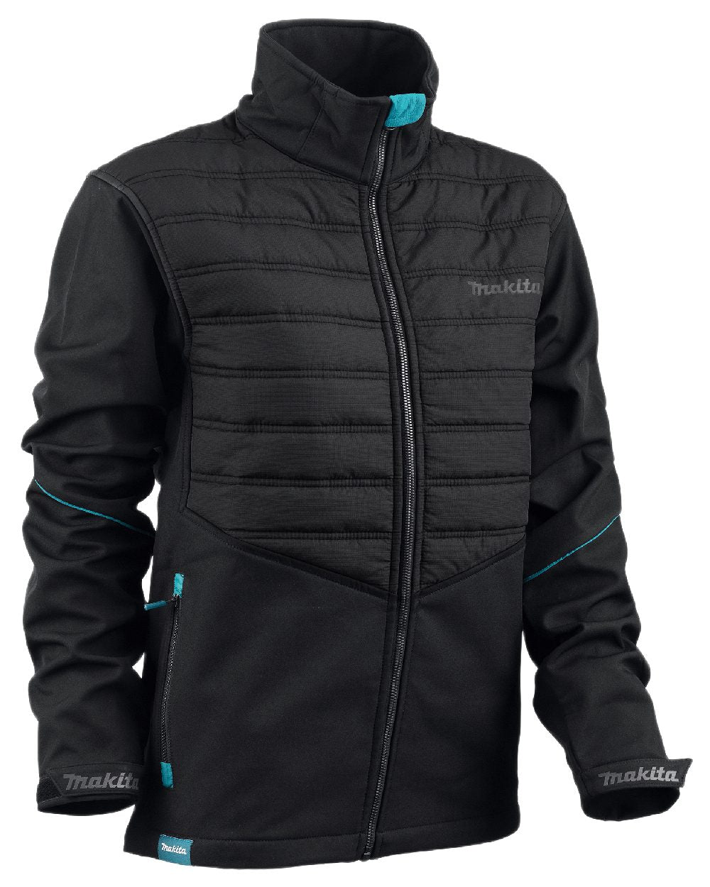 Black Coloured Makita Mens Shield Jacket on white background