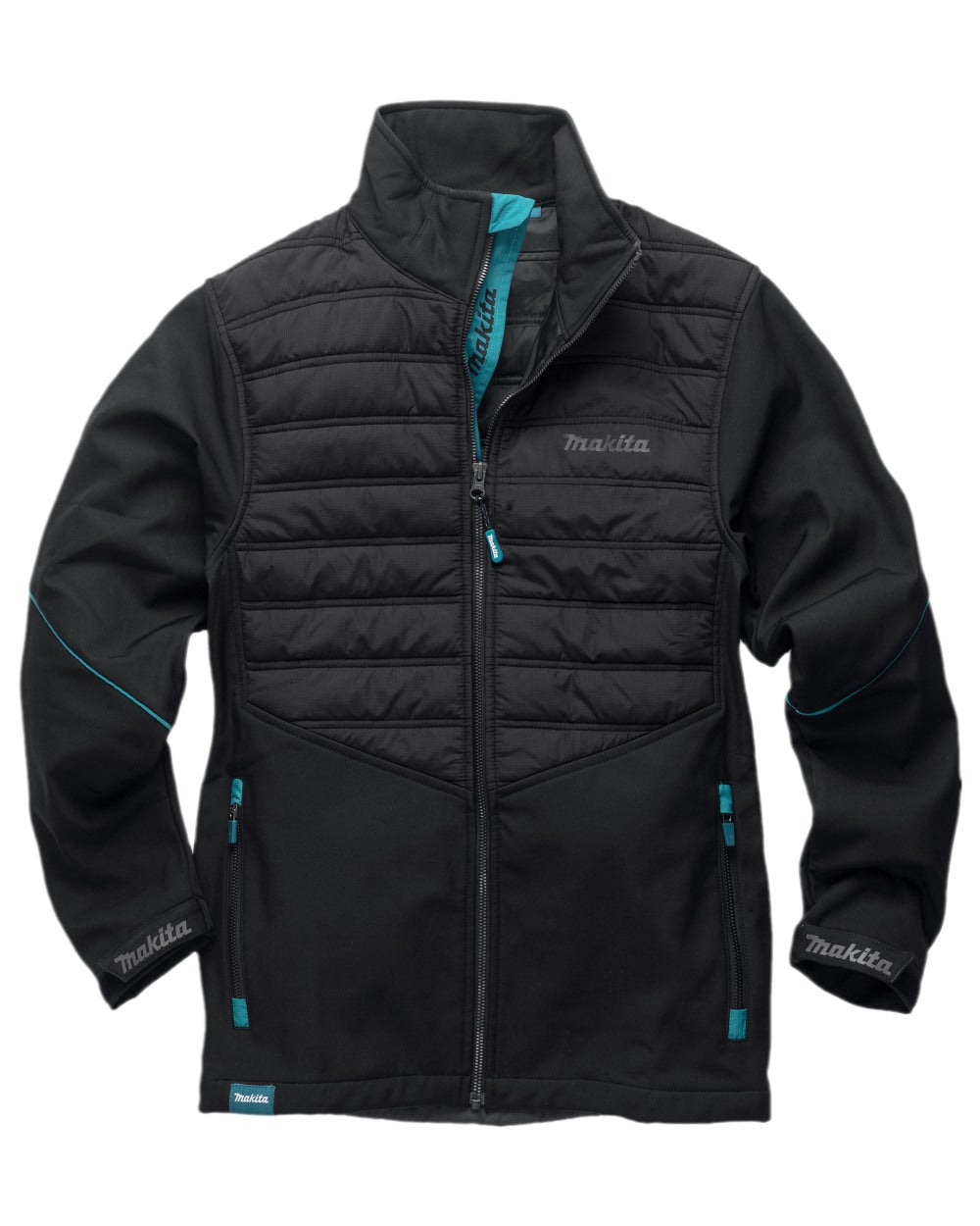Black Coloured Makita Womens Shield Jacket on white background