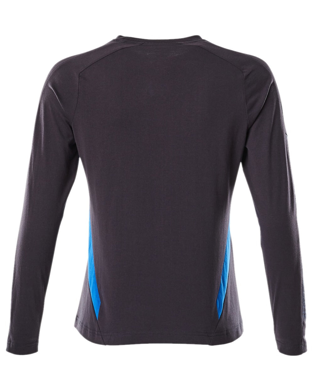 Dark Navy Azure Blue Coloured Mascot Womens Accelerate Long Sleeved T-Shirt on white background