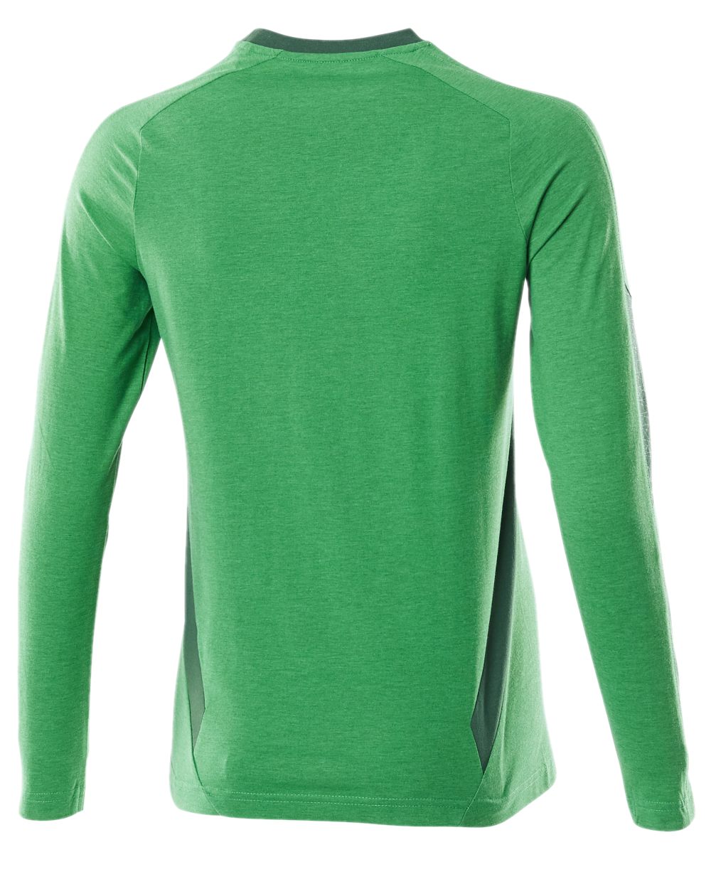Grass Green Coloured Mascot Womens Accelerate Long Sleeved T-Shirt on white background